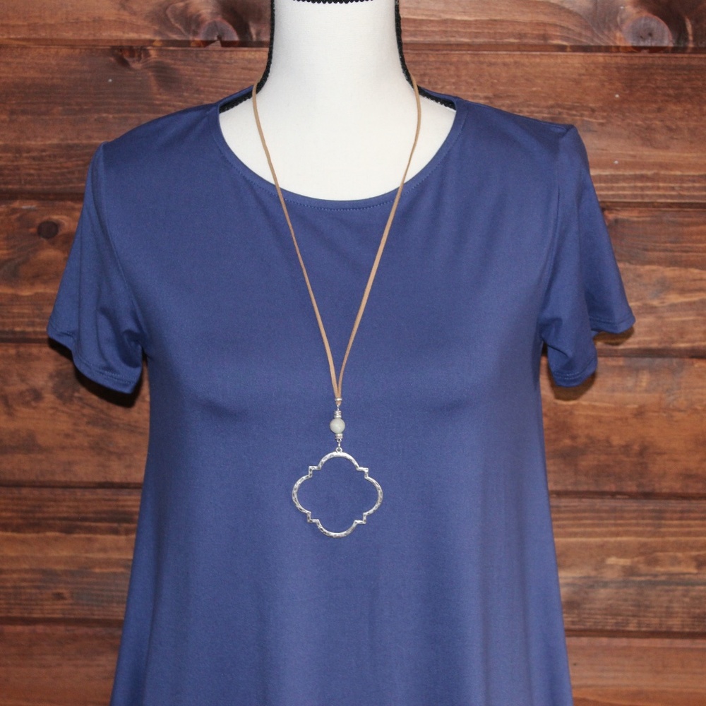 New Adjustable C-Cord Clover Pendant Necklace